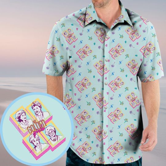 Stay Golden Hawaiian Shirt, TV Show Aloha Shirt, Stay Golden Characters Shirt, Dorothy Blanche Rose Sophia Shirt, Stay Golden Shirt