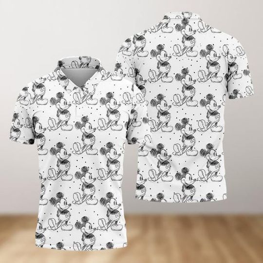 Disney Mickey Mouse Polo Shirt, Mickey Golf Shirt, Mickey Mens Polo Shirt, Disneyland Summer Vacation Shirt, Disneyworld Family Shirt