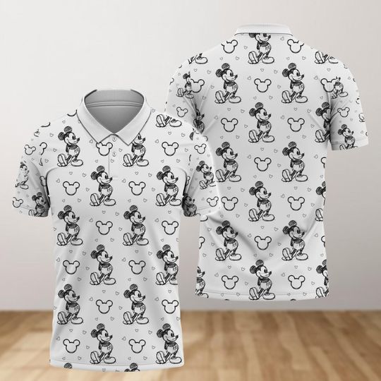 Disney Mickey Mouse Polo Shirt, Mickey Golf Shirt, Mickey Mens Polo Shirt, Disneyland Summer Vacation Shirt, Pixar Disney Family Shirt