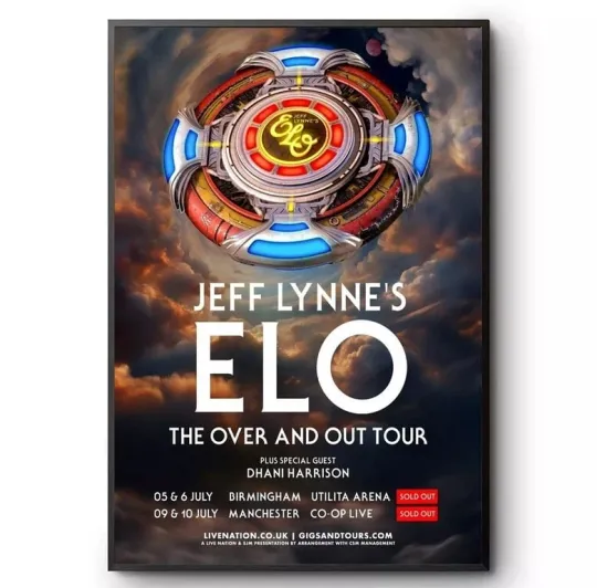 Jeff Lynne's ELO in Manchester & Birmingham 2025 Tour Poster