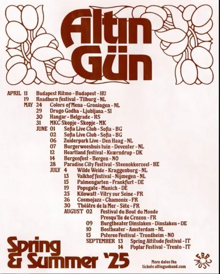 ALTIN GÜN Spring & Summer Tour 2025 Poster High Print