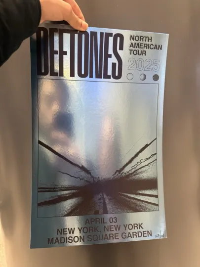 Deftone Madison Square Garden Event Poster 2025 North American Tour 4/3/25 /300