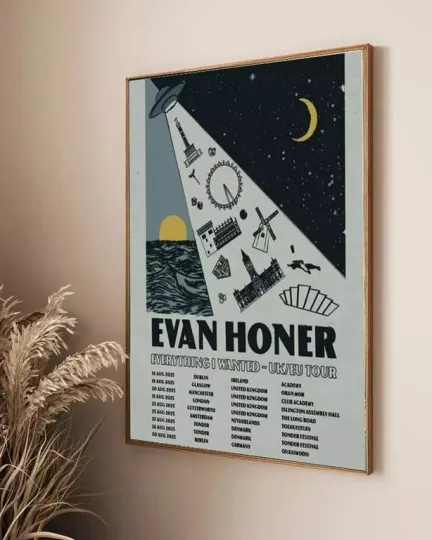 Discover Evan Honer Everything I Wanted - UK-EU Tour 2025 Poster