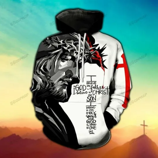 Discover JESUS CROSS 3D HOODIE All Over Print Mother Day Gift Us Size Best Price