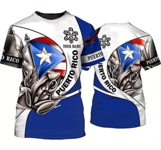 Personalized Name Puerto Rico 3D T-SHIRT Mother Day Gift All Over Print Us Size