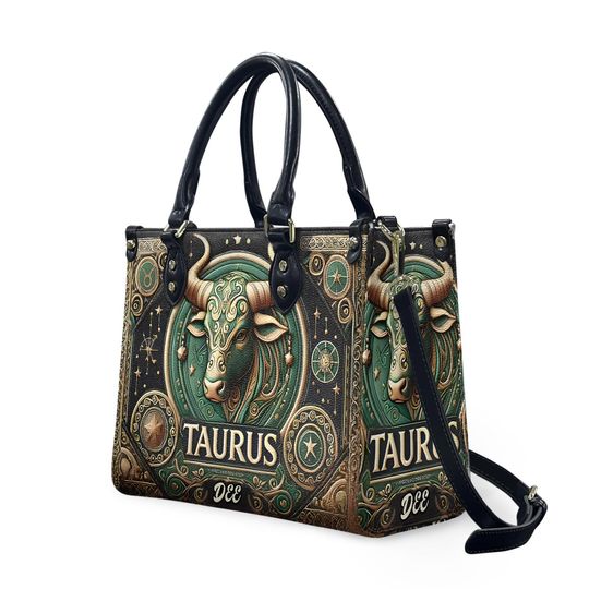 Taurus Zodiac Leather Handbag, Women Leather Bag Gift