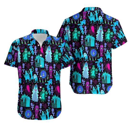 Discover Haunted Mansion Hawaiian Shirt, Hitchhiking Ghosts Hawaii Shirt