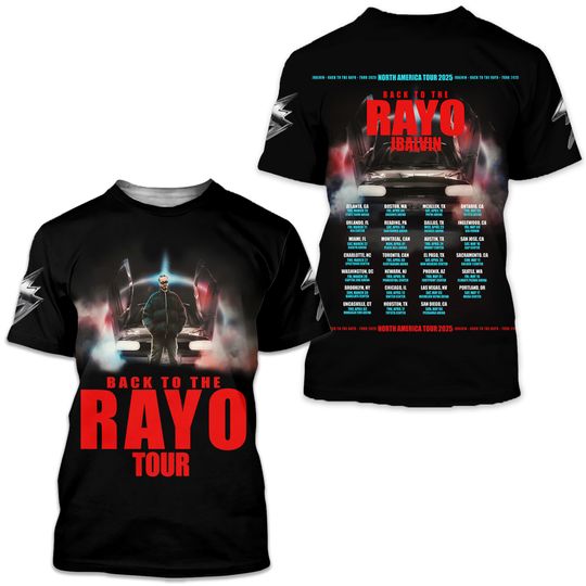 J Balvin Back To The Rayo Tour 2025 3D T-Shirt