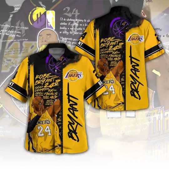 Hot Sale!! Kobe Bryant 3D Hawaiian Shirt Gift for Men Women