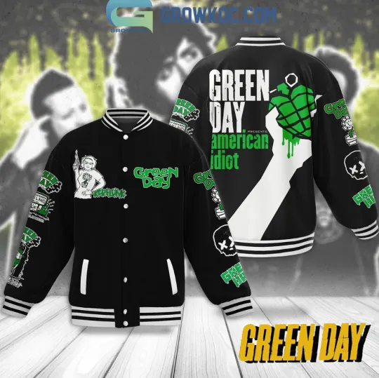 Green Day Presents American Idiot 3D Baseball Jacket, Gift For Fans