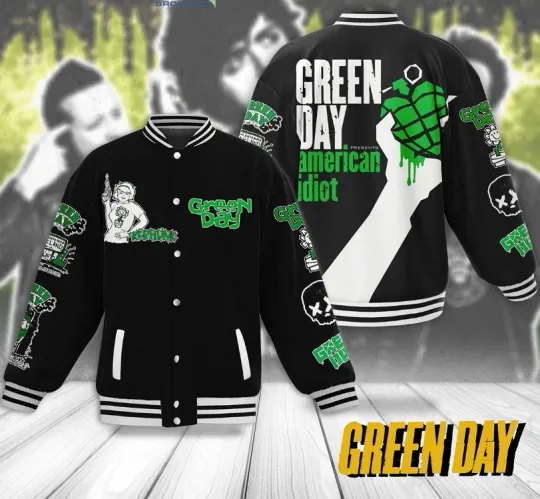 Green Day Presents American Idiot Baseball Jacket