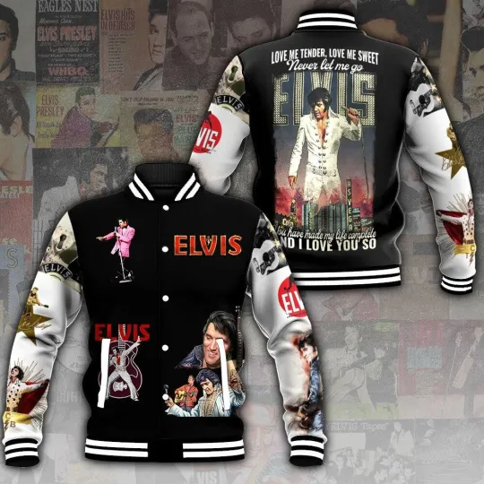Elvis Presley Music Baseball Jacket For Fan