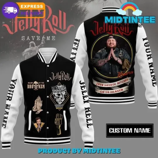 Jelly Roll Go To Heaven Baseball Jacket