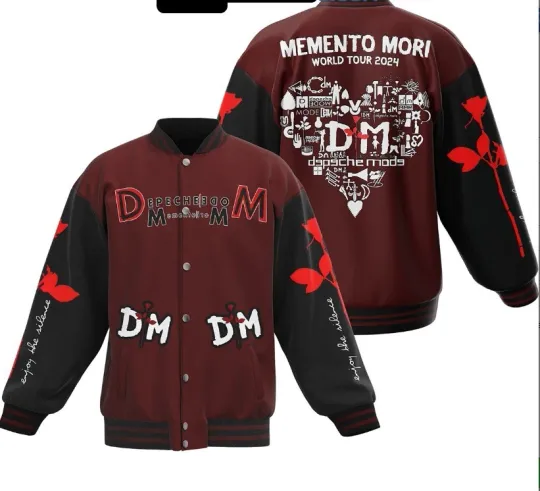 Depeche Mode Memento Mori World Tour 2024 Baseball Jacket