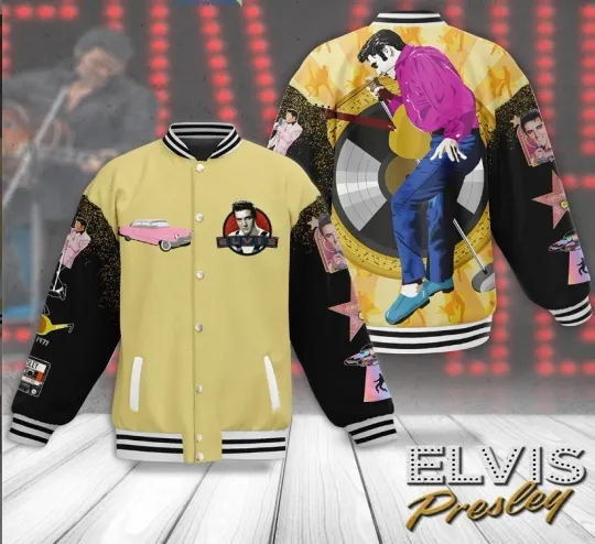 Elvis Presley A Little Less Conversation Baseball Jacket