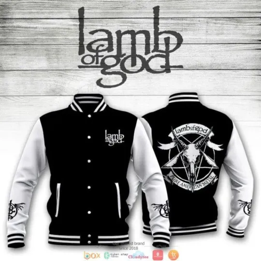 Lamb of God Pure Ameri can Metal Baseball Jacket