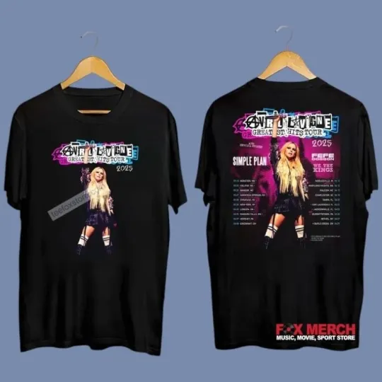 Avril Lavigne Greatest Hits Tour Concert 2025 T-Shirt For Fans