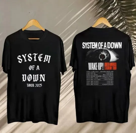 2025 SYSTEM OF DOWN South America Stadium Tour Shirt