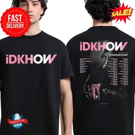 iDKHOW 2025 Tour Dates With Phantom Planet Two Sides Classic T-Shirt