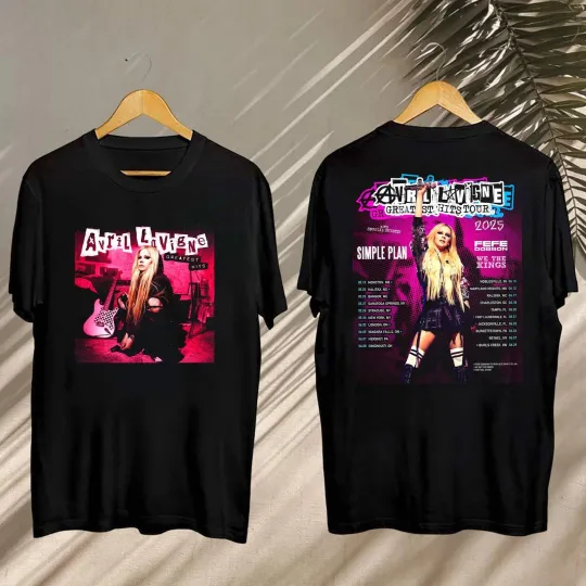 2025 Avril Lavigne Greatest Hits Tour T-Shirt  Avril Lavigne 2025 Concert  Avril