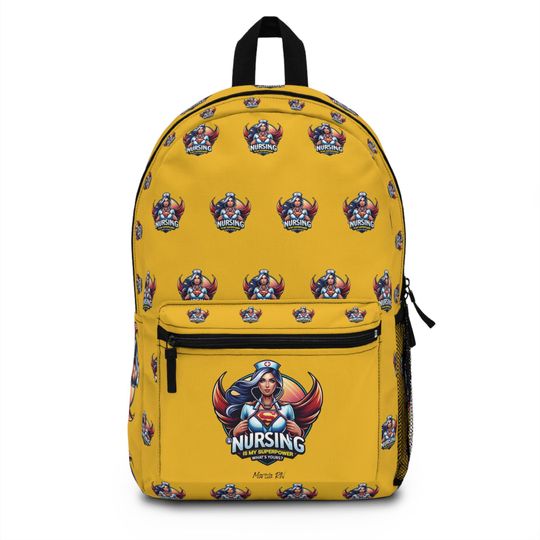 Personalized Nursing Superhero Backpack, Custom Nurse Gift Bag, RN Appreciation Present, Nursing Student Graduation, Hospital Work Gear