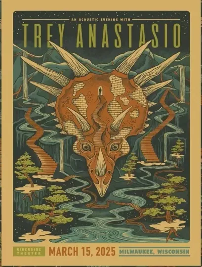 Discover Trey Anastasio in Milwaukee, WI on Mar 15, 2025 Tour Poster