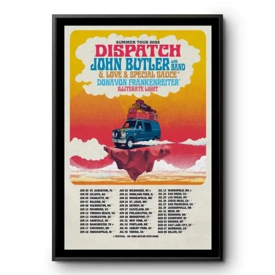 Dispatch & John Butler with Friends Summer Tour 2025 Poster