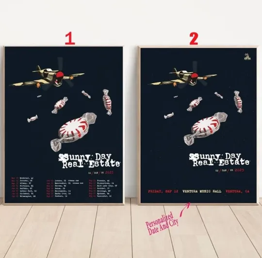 Custom Sunny Day Real Estate Tour 2025 Poster