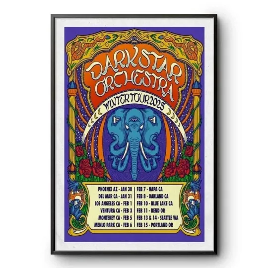 Discover Dark Star Orchestra Band Winter 2025 Tour Poster - Wall Decor