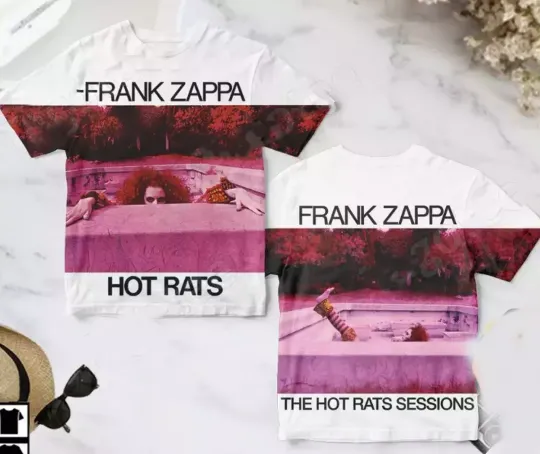 Frank Zappa Hot Rats Album Cover White AOP 3D T-shirt Gift Men Women Mom