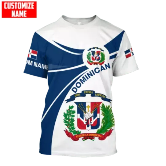 Personalized Dominican Republic Flag 3D T-SHIRT Mother Day Gift All Over Print