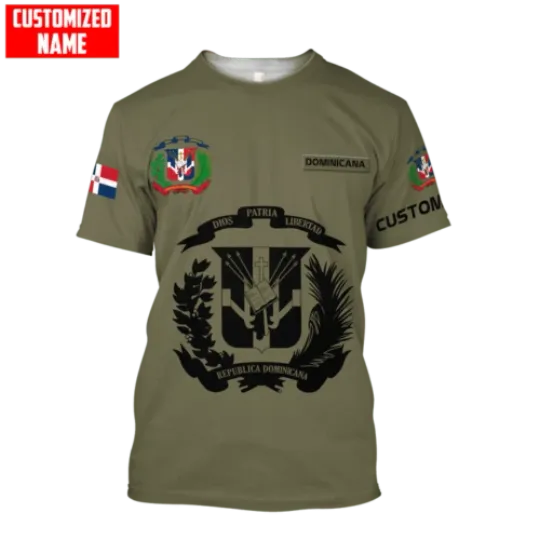 Personalized Dominican Republic Flag 3D T-SHIRT Mother Day Gift All Over Print