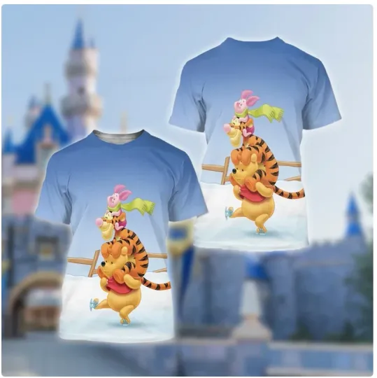 Winnie The Pooh 3D T-SHIRT The Mother Day Gift US Size Christmas Gift Halloween