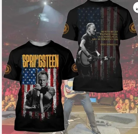Bruce Springsteen America Flag shirt 3d - shirt 3d unisex, mother day gift
