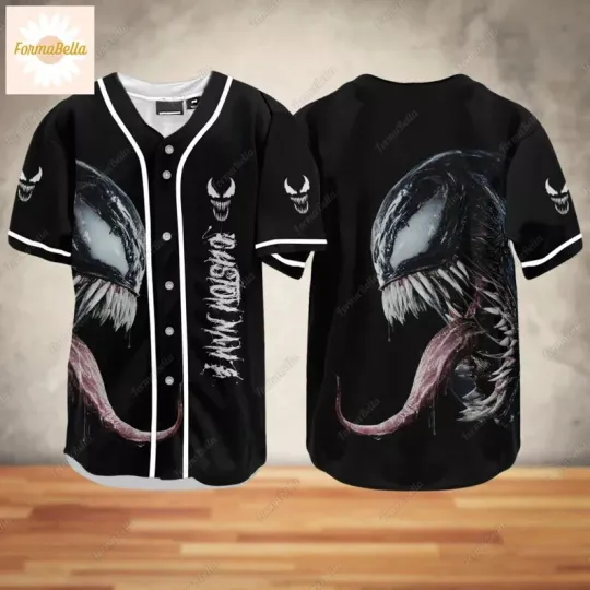 Halloween Venom 3D Baseball Jersey Shirt MOTHER DAY GIFT ALL OVER PRINT US SIZE