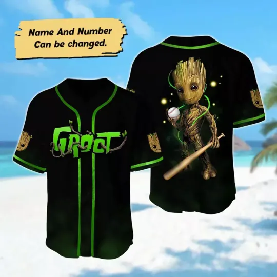 Custom Groot 3D Baseball Jersey Shirt MOTHER DAY GIFT ALL OVER PRINT BEST PRICE