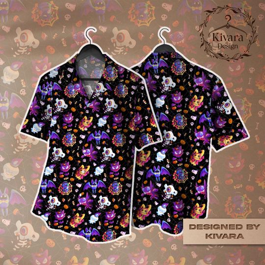 Halloween Party Hawaiian Shirt Summer Shirt Aloha Shorts Video Game Gifts