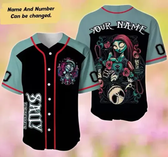 Discover Personalized Halloween Sally 3D BASEBALL JERSEY SHIRT MOTHER DAY GIFT BEST PRICE