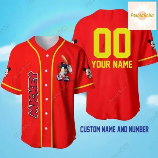 Discover Mickey Mouse 3D Baseball Jersey Shirt Mother Day Gift All Over Print Best Price