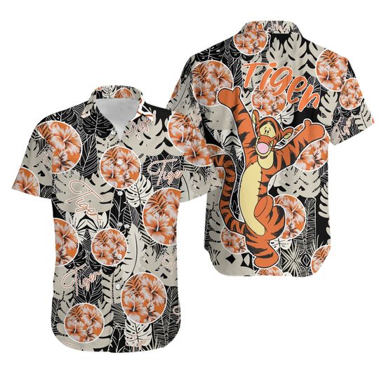 Floral Funny Tigger from Disney Winnie the Pooh Hawaiian Shirt