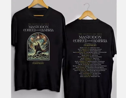 COHEED AND CAMBRIA   MASTODON Tour 2025 Gift For Fan T-shirt