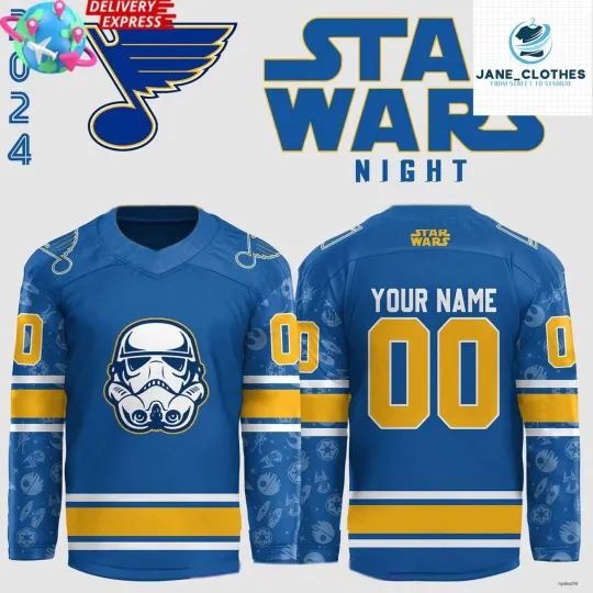 Personalized St. Louis Blues x Night 2025 Blue Hockey Shirt