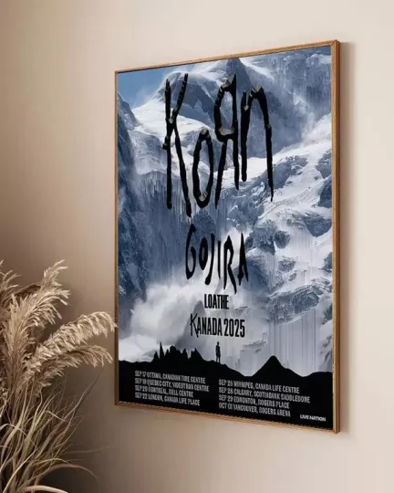 Korn Band Kanada Tour 2025 Canada Start On September 17 In Ottawa ON Poster