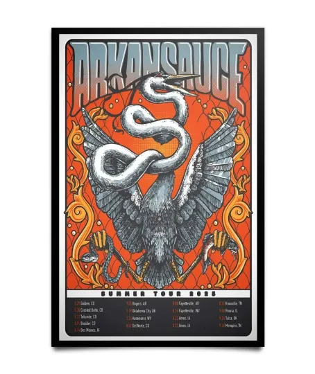 Official Arkansauce 2025 Summer Tour Poster