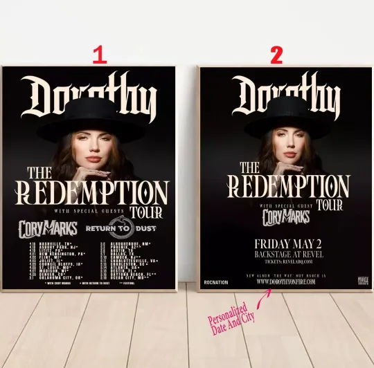Custom DOROTHY Announces April+May 2025 U.S. Tour Poster