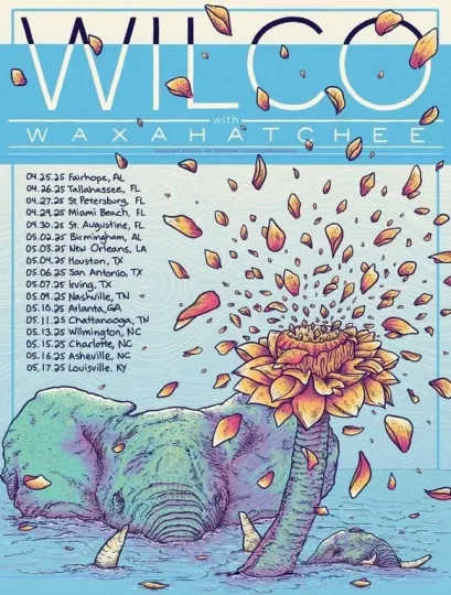 Wilco Spring Tour Dates 2025 Poster