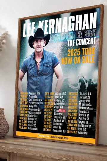Lee  Kernaghan - boys from the bush the concert 2025 tour poster