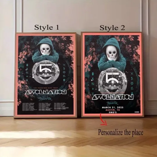 Awolnation Music Show The Phantom Five Tour 2025 Poster