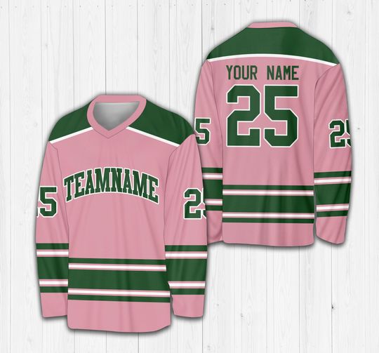 Personalized Name Sorority Ice Hockey Jersey, Custom Color Sorority Sisters Hockey Shirt, College Big Little Hockey Jersey For Hockey Lover