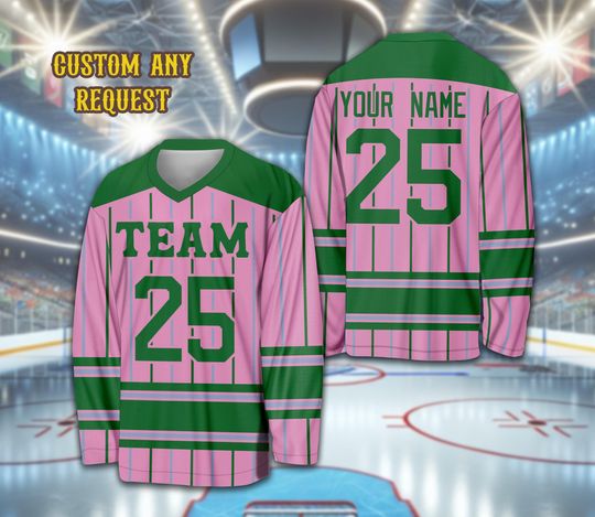 Personalized Name Sorority Ice Hockey Jersey, Custom Color Sorority Sisters Hockey Shirt, College Big Little Hockey Jersey For Hockey Lover